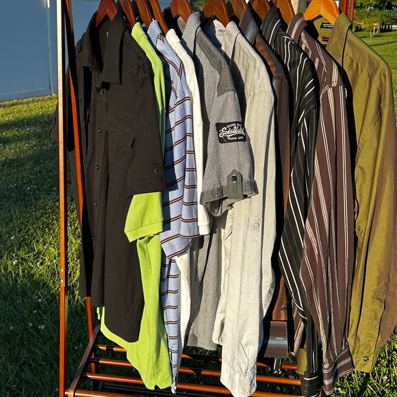 Assorted Lot Bundle Men’s Y2K Casual Dress Shirts (9) Sunday Polo Retro Vintage - Picture 3 of 15